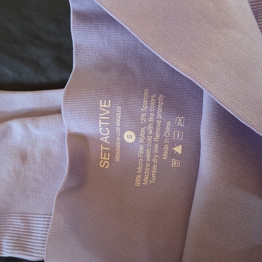 SET Active Light Purple Ribbed Set - Picture 4 of 5